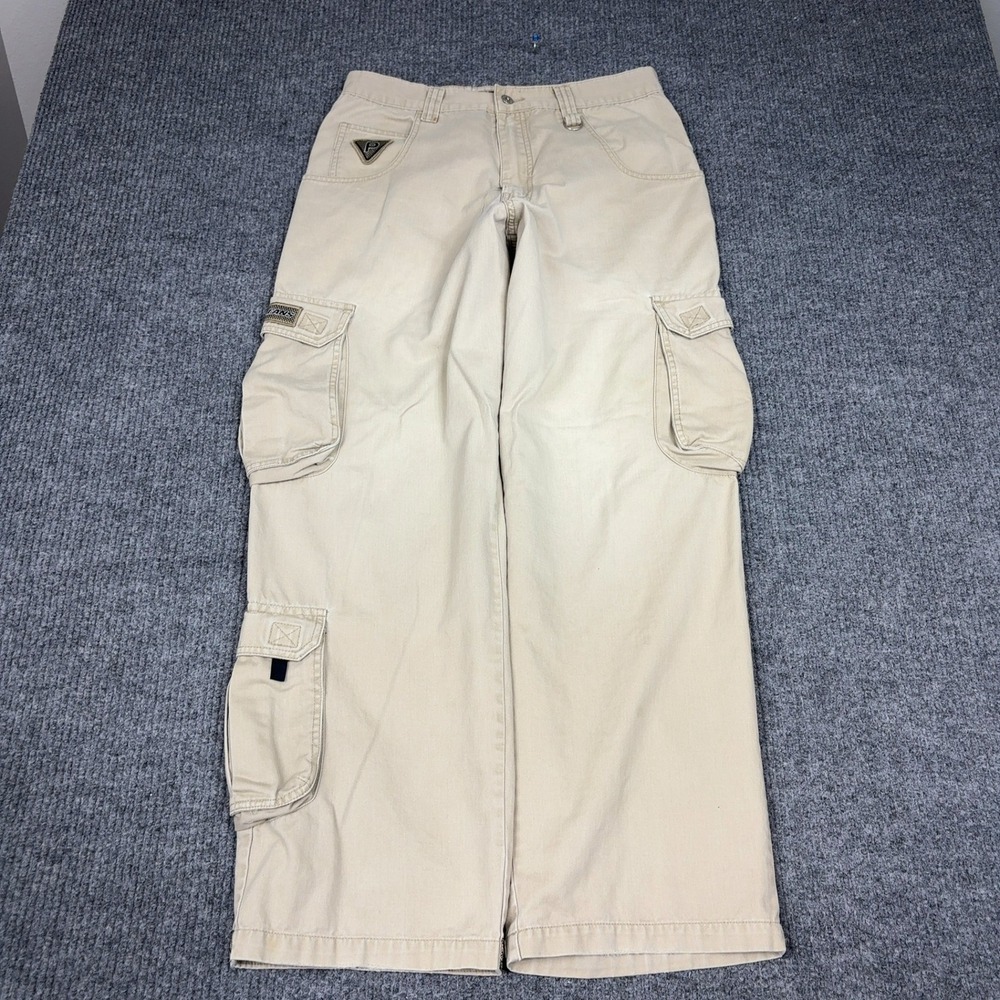 Vintage Paco Jeans Cargo Pants Mens 33 Tan Cotton Baggy Wide Leg Streetwear 90s